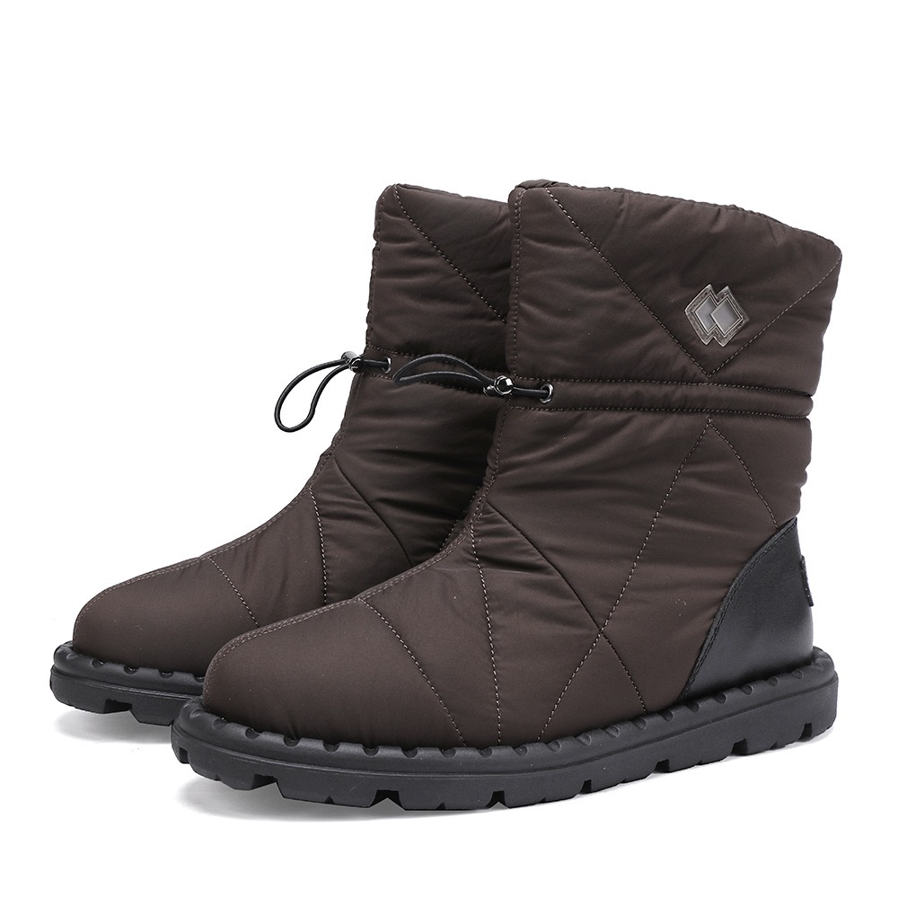 Nine-Color Snowflake Cross-Border Public-Version Russian Advanced Matte Dark Green Stylish Warm Faux Fur Snow Boots