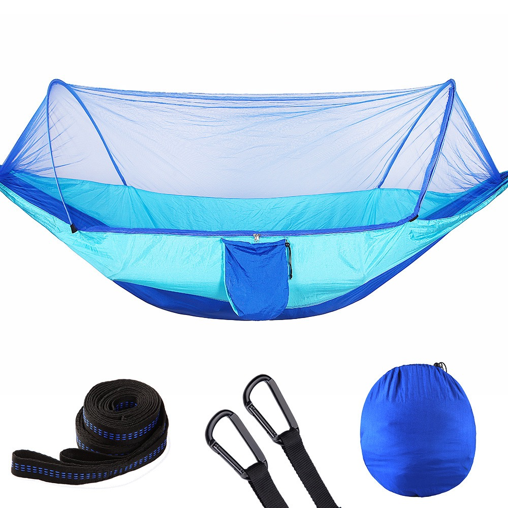 Auto-Open Hammock - Mosquito Net Included for Outdoor Camping & Relaxation