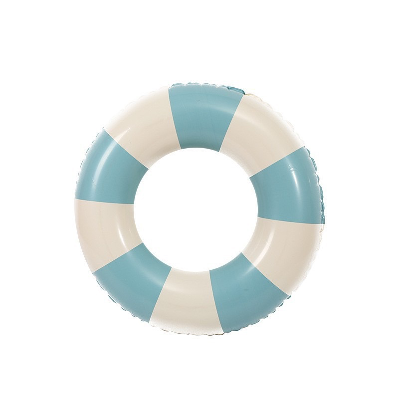 Ins Thickened Swimming Ring - Striped Float Ring, Danish Retro Swimming Ring, Inflatable Swimming Ring for Water
