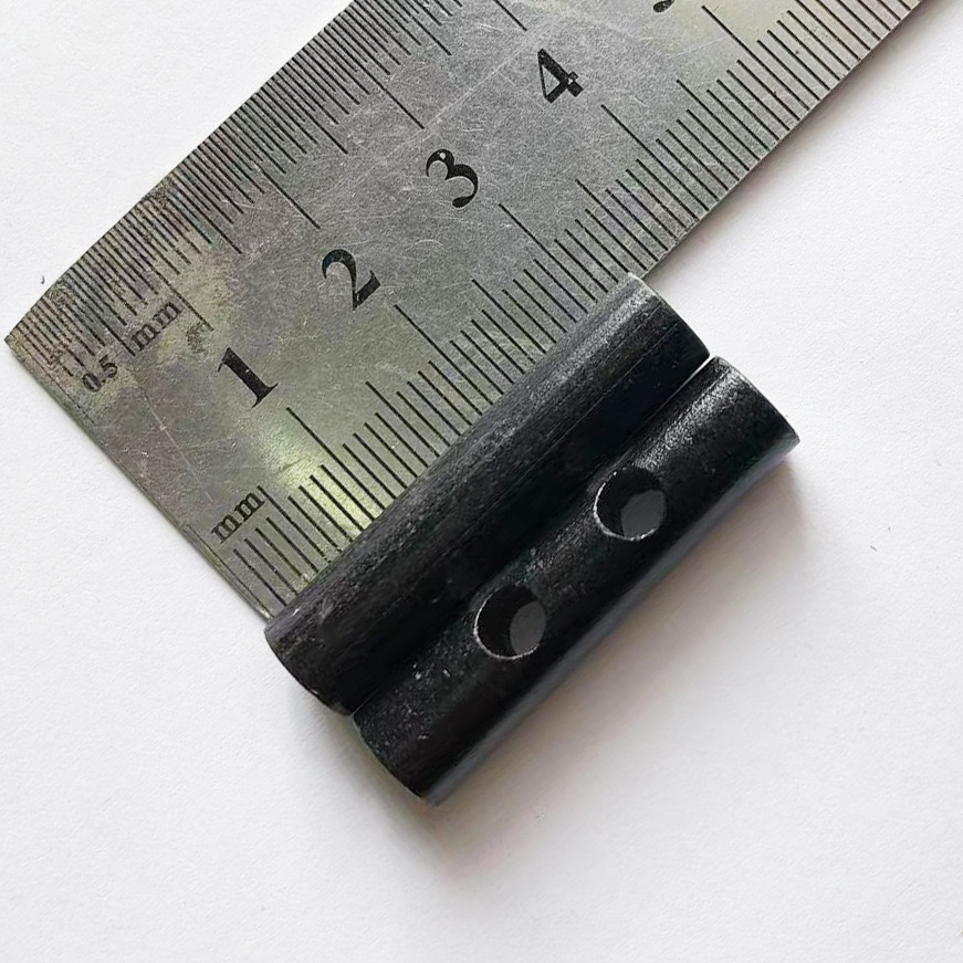 Outdoor Survival Double-Hole Fire Starter - Miniature Perforated Flint, Camping-Specific Magnesium Stick Woven Bracelet Accessory