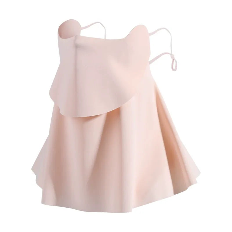 Summer Ice-Silk Cool-Feeling Invisible Mask Women's Eye Corner Breathable UV Protection Neck Shade Sunshade Face Mask