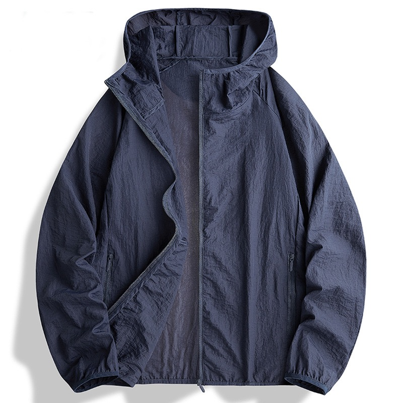 Summer Ice Silk Sunscreen Jacket for Men 2024 New Upf50+UV Protection Outdoor Leisure Fishing Sunscreen Jacket