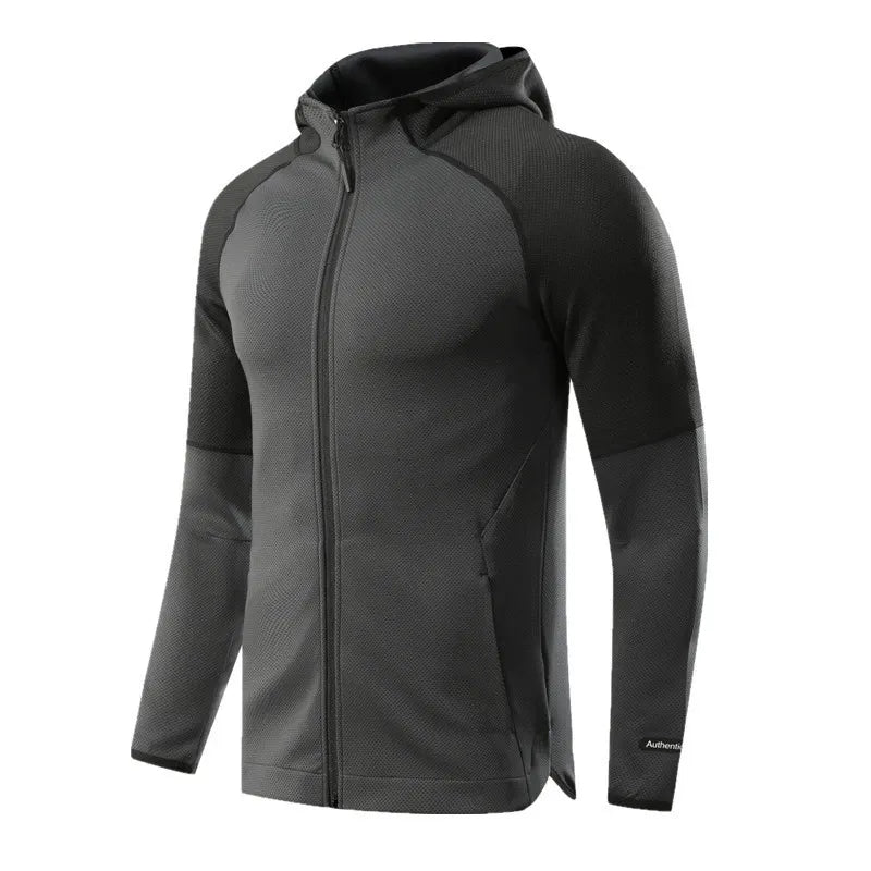 Spring/Summer 2025 Men's Outdoor Elastic Slim-Fit Quick-Drying Running Long-Sleeve Fitness Wear Tight Outdoor Cycling
