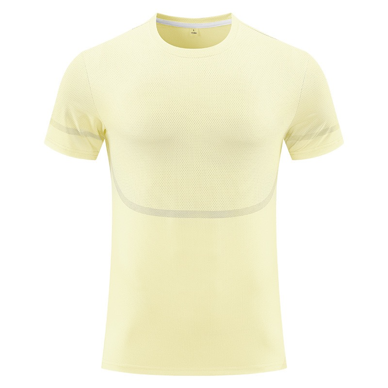 2025 New Cross-Border Summer Ice Silk Short-Sleeve T-Shirt for Men - Thin, Breathable, Quick-Drying Running/Training Wear