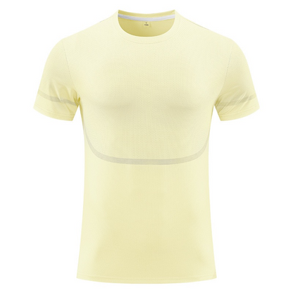 2025 New Cross-Border Summer Ice Silk Short-Sleeve T-Shirt for Men - Thin, Breathable, Quick-Drying Running/Training Wear