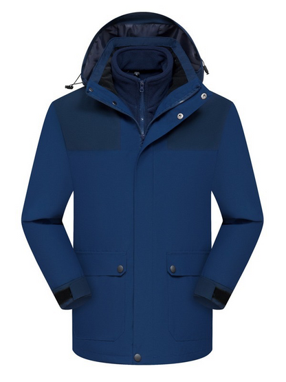 New High-Quality Best-Selling Windbreaker Outdoor Men's and Women's Matching Color Removable Hood Waterproof Windproof Mountaineering Jacket