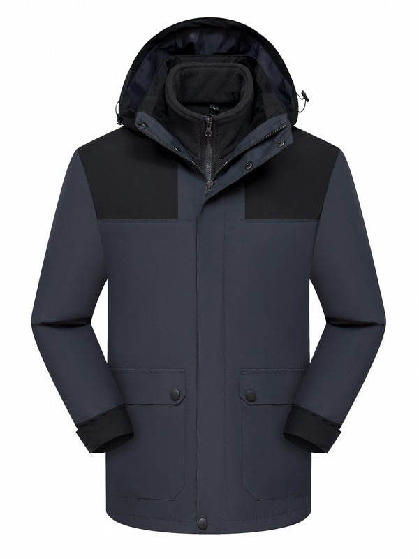 New High-Quality Best-Selling Windbreaker Outdoor Men's and Women's Matching Color Removable Hood Waterproof Windproof Mountaineering Jacket