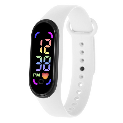 LED Sports Watch - Waterproof, Universal Design for Men/Women, Korean Minimalist Style, Student Digital Watch