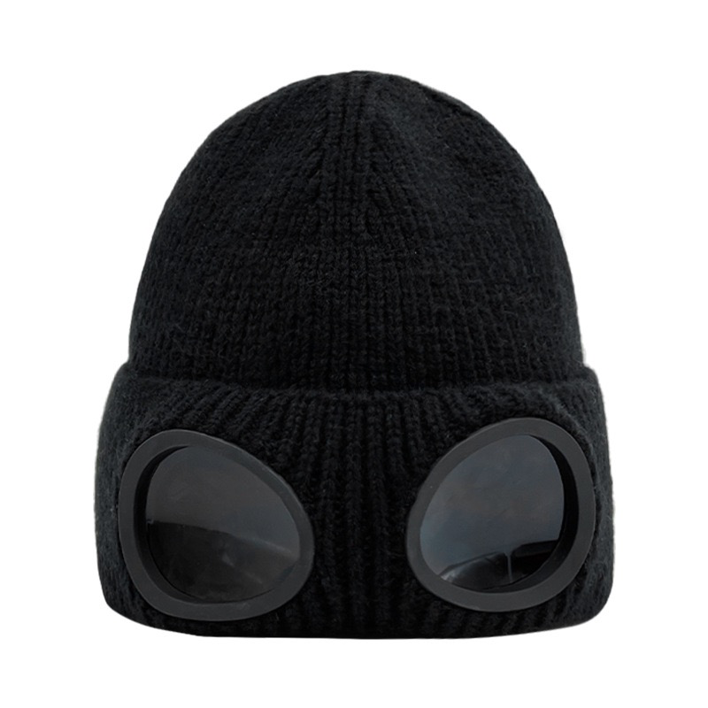 Winter Goggles & Hat Set - Windproof, Thickened Ski Goggles & Knitted Hat for Men & Women