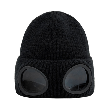 Winter Goggles & Hat Set - Windproof, Thickened Ski Goggles & Knitted Hat for Men & Women