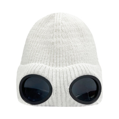 Winter Goggles & Hat Set - Windproof, Thickened Ski Goggles & Knitted Hat for Men & Women