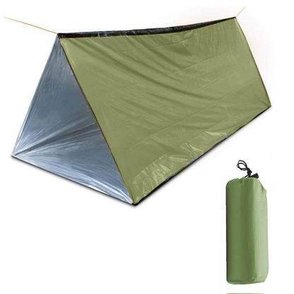 Outdoor Camping Tent - Windproof, Waterproof 2-Person Emergency Shelter with Blanket (Free Shipping)