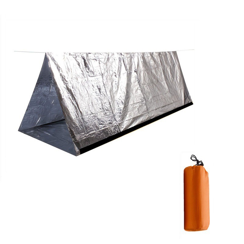 Outdoor Camping Tent - Windproof, Waterproof 2-Person Emergency Shelter with Blanket (Free Shipping)