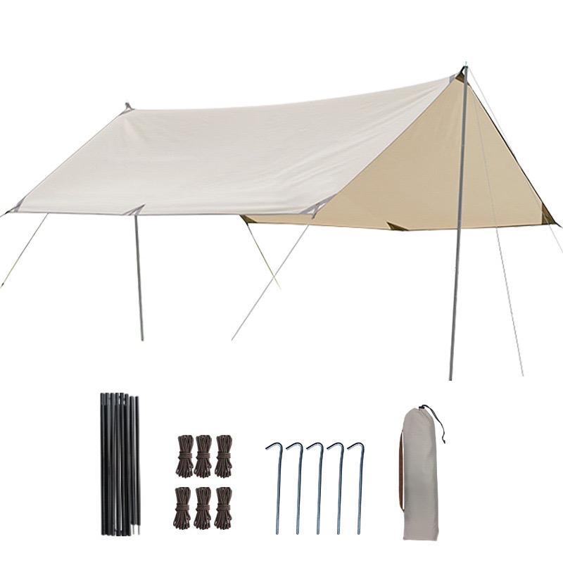 Silvery Blackout Canopy - Lightweight UV-Proof Outdoor Canopy for Picnics & Camping