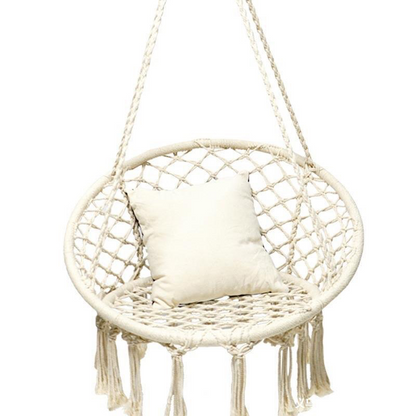 Round Cotton Swing - Nordic-Inspired Indoor/Outdoor Hammock for Relaxation