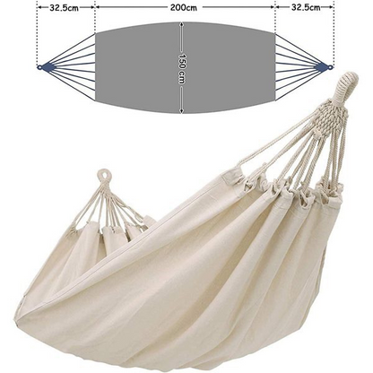 Foldable Hammock - Thickened Polyester-Cotton Hammock for 2-Person Camping