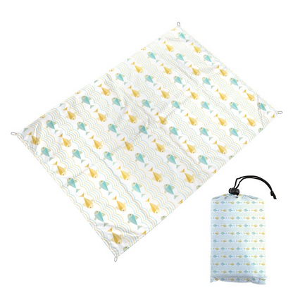 Outdoor Camping Waterproof Beach Mat - Portable Foldable Polyester Pocket Picnic Mat, Moisture-Proof