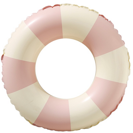 Ins Thickened Swimming Ring - Striped Float Ring, Danish Retro Swimming Ring, Inflatable Swimming Ring for Water