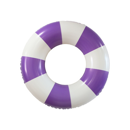 Ins Thickened Swimming Ring - Striped Float Ring, Danish Retro Swimming Ring, Inflatable Swimming Ring for Water