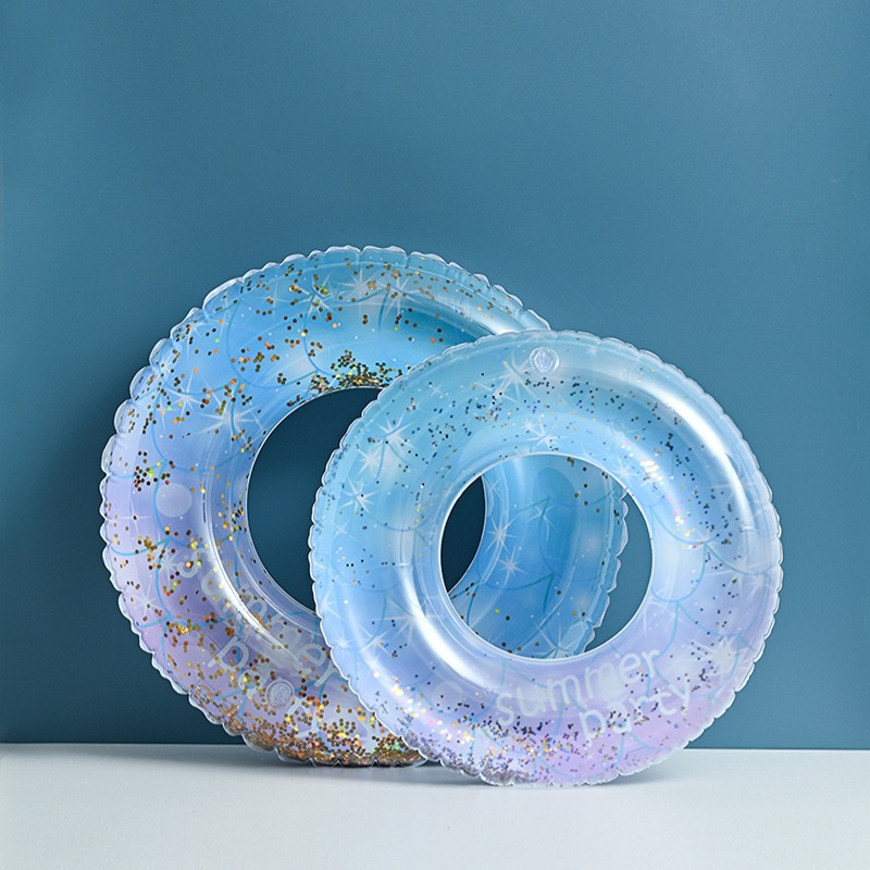 Transparent Swimming Ring - Inflatable Baby Armpit Ring, Internet Celebrity Float Ring, Double-Airbag Swimming Ring