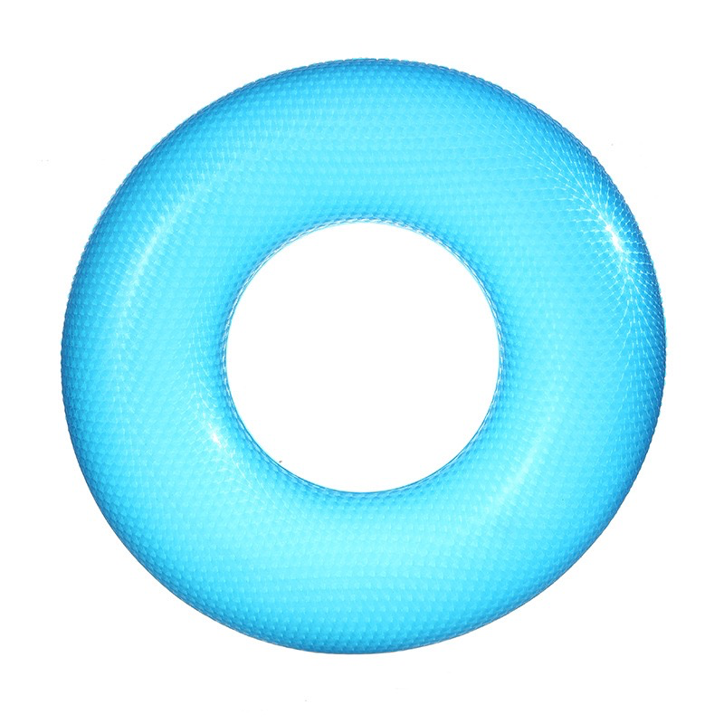 New Thickened Children's Swimming Ring - PVC Inflatable Fluorescent Solid Color Simple Swimming Ring, 4D Fluorescent Swimming Ring
