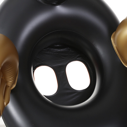 New Eco-Friendly Thickened PVC Black Gold Goose Inflatable Swimming Ring - Baby Seat Ring, Cute Creative Plastic Outdoor Water