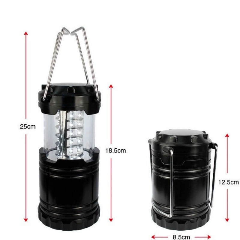 30LED Telescopic Camping Lamp - Portable Camping Light, 3AA Rechargeable Tent Lamp, Emergency Lighting Kerosene Lamp