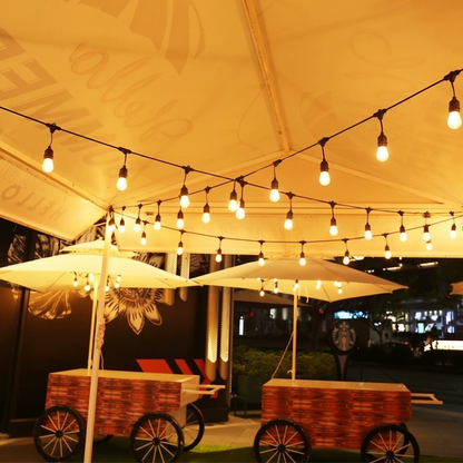 Solar Waterproof String Lights - Outdoor Camping Canopy Decoration Light, E27 Running Horse Lamp, Courtyard Party Atmosphere Light String