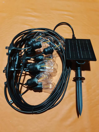 Solar Waterproof String Lights - Outdoor Camping Canopy Decoration Light, E27 Running Horse Lamp, Courtyard Party Atmosphere Light String