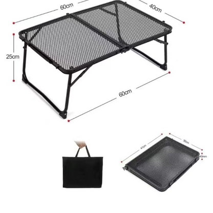 Mesh Folding Table - Outdoor Camping Table, Portable Barbecue Table, Travel Table, Portable Storage Rack Camping Reception Desk