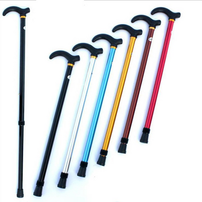 2-Section Reinforced Trekking Stick - Aluminum Alloy Ultra-Lightweight Non-Slip Senior Stick, Telescopic Crutch, Walking Assistance Stick