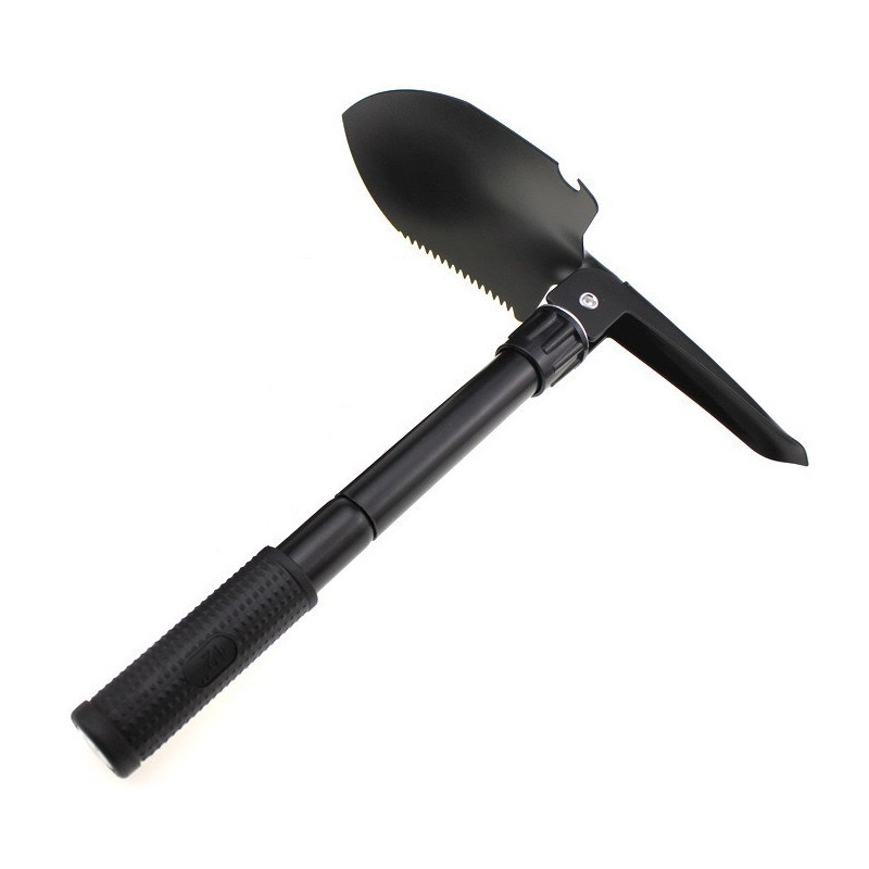 Outdoor multi-functional folding ordnance shovel special forces trumpet ordnance shovel truck camping fishing treasure hunt shovel pickaxe
