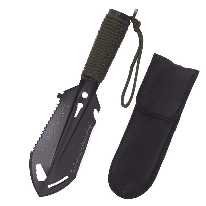 Outdoor camping ordnance shovel multifunctional tactical hand shovel portable earth digging garden vegetable garden shovel sea catching small shovel fishing