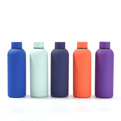 New 304 Stainless Steel Vacuum Insulated Water Bottle Student Small-Mouth Sports Bottle Large Capacity Portable Hiking Flask