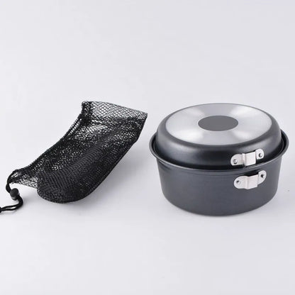 Aluminum Camping Cookware Set Non-Stick Pot Set Portable Outdoor Camping Hiking FCM Certified