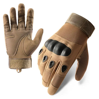 Tactical Gloves Z907 Long-Finger Hardshell Protective Sport Outdoor Climbing Training Cut-Resistant Wearable Touchscreen Cycling Gloves