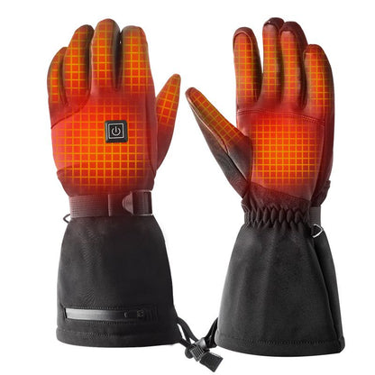 Cross-Border Electric Heating Gloves 5-Finger Touchscreen Heated Gloves Outdoor Skiing Cycling Heated Gloves Wholesale