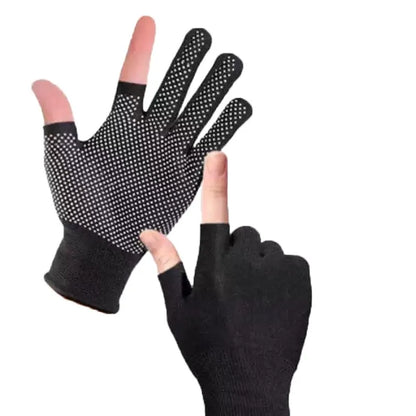 Women's Summer UV Protection Tea-Picking Protective Adhesive-Proof Cycling Outdoor Men's 2-Finger Separated Touchscreen Thin Gloves