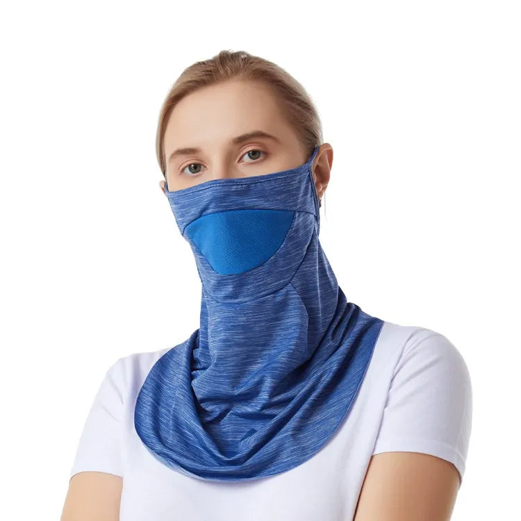 Cross-Border Summer Eardrop-Type Outdoor Face Towel Men's & Women's Cycling Dustproof Skin-Friendly Breathable Sunscreen Scarf Wholesale