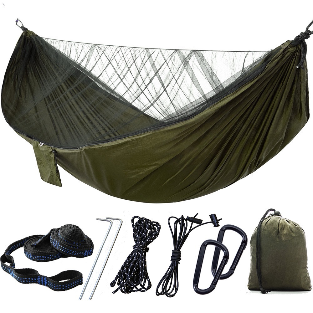 Upgrade Mosquito Net - Parachute Material, Quick-Setup for 2-Person Camping