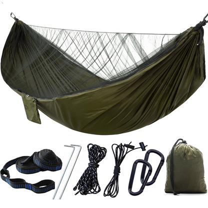 Upgrade Mosquito Net - Parachute Material, Quick-Setup for 2-Person Camping